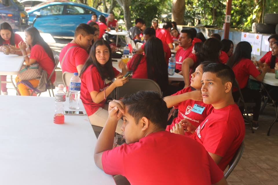 Waiting for some food during the day of preparation for the 2019 World Youth Day. 
