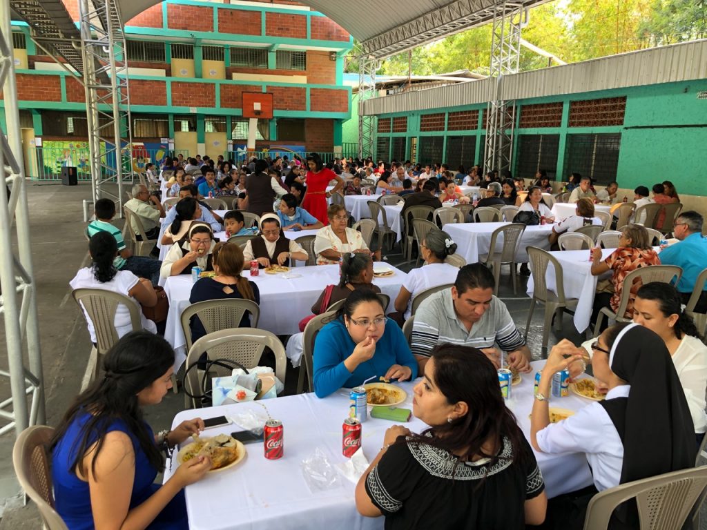 Some of the guests for Cecilio’s diaconate ordination on January 19 in San Salvador, El Salvador, enjoying a meal following the ceremony.